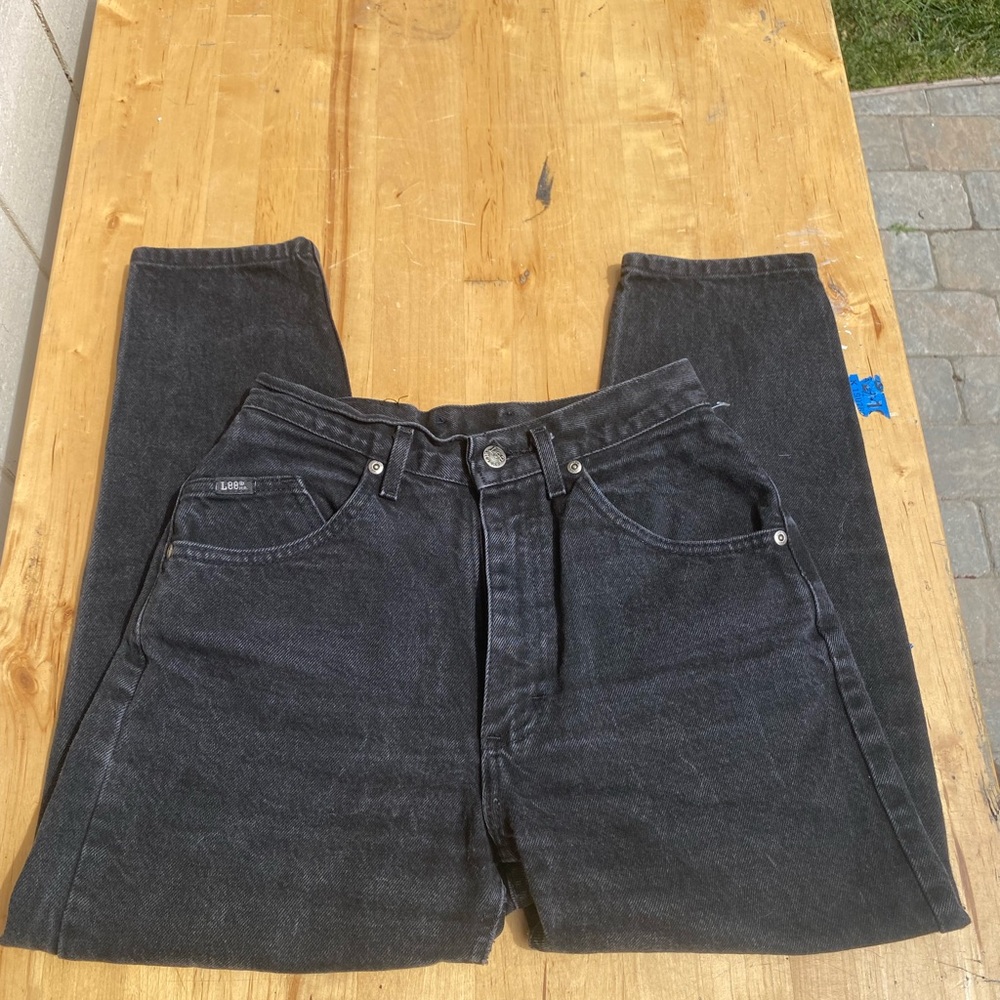 Vintage Lee high-waisted black jeans